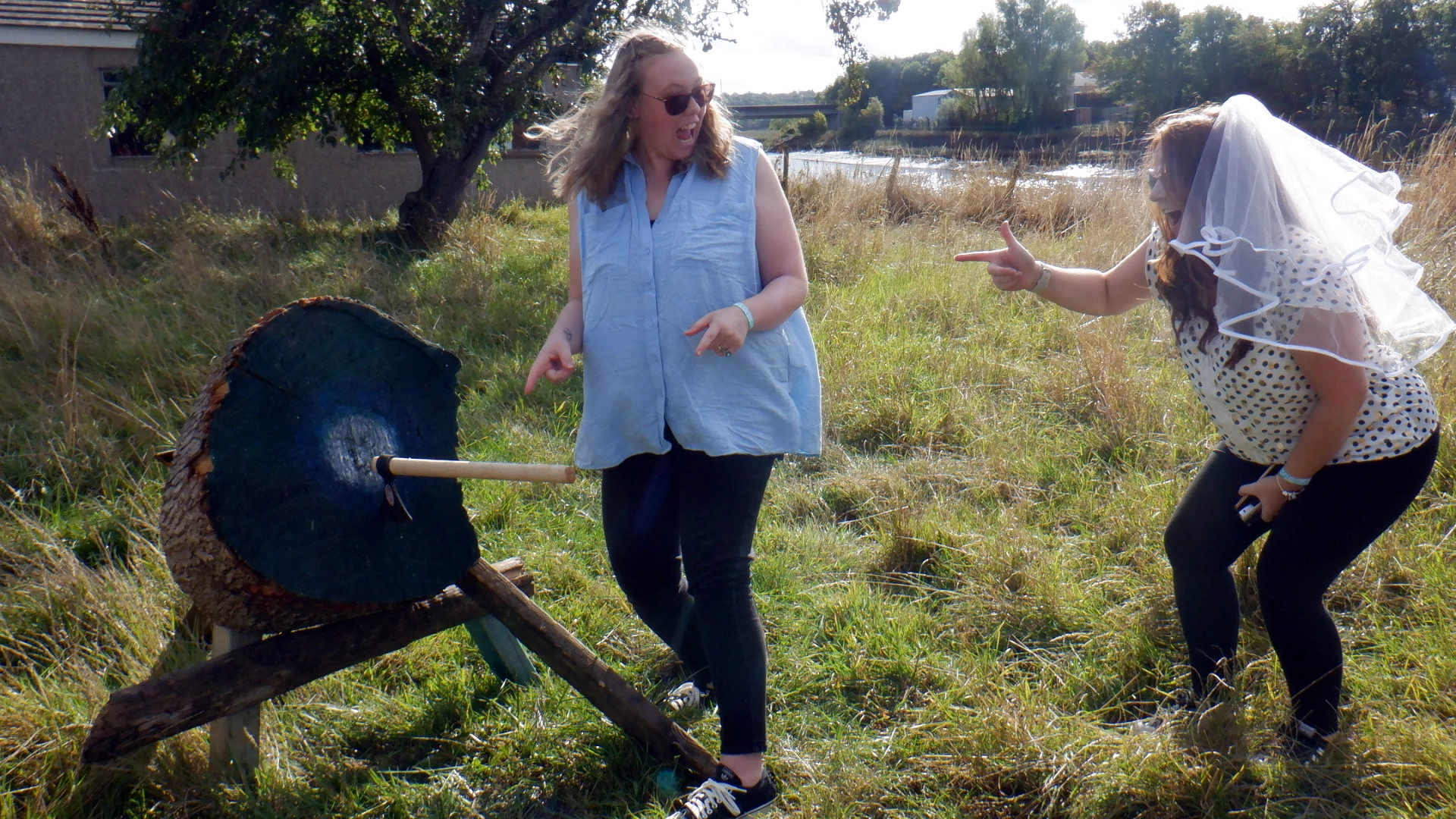 Axe throwing Cardigan bay hen do