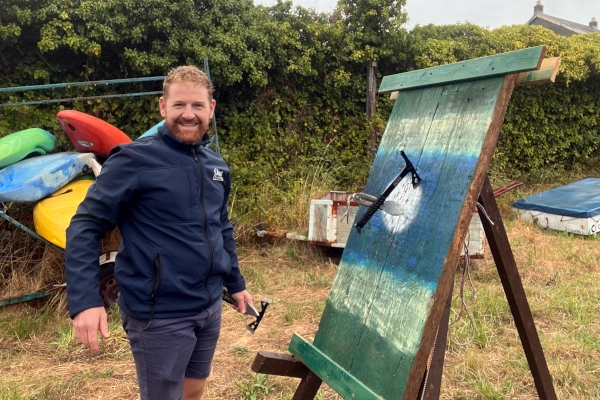 Axe throwing session West Wales