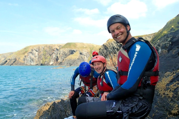 happy stag do coasteering moylegrove cardigan ceredigion